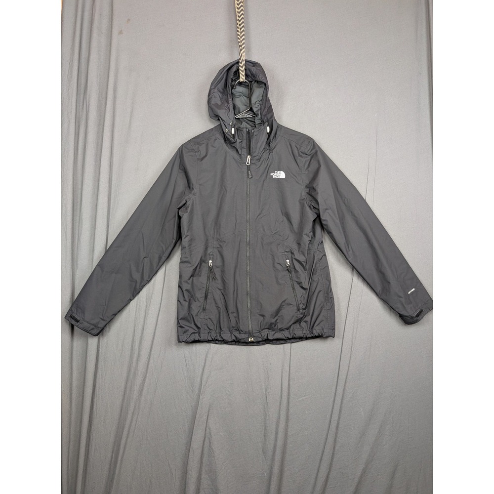 The North Face Women's Hooded Hyvent Double Jacket Grey/Grey Sz M